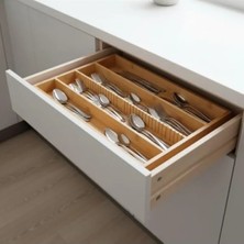 Esranın Dünyası Doğal Bambu 4 Bölmeli Çekmece Düzenleyici