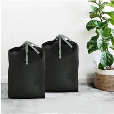 Esranın Dünyası 2 Adet Siyah Çamaşır Torbası - Seyahat ve Saklama Için