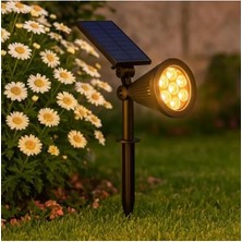 Esranın Dünyası Güneş Enerjili 7W Amber LED Bahçe Aydınlatma - Suya Dayanıklı Tasarım