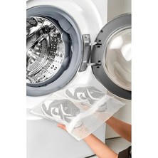 Esranın Dünyası 2 Adet Beyaz Fermuarlı Ayakkabı Yıkama Filesi Seti