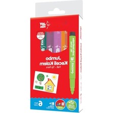 Esranın Dünyası Süper Yıkanabilir Jumbo Keçeli Kalem Seti, 6'lı