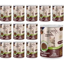 Esranın Dünyası Kuzulu ve Jöleli Konserve Kedi Maması, 400 gr x 12 Adet