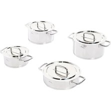 Esranın Dünyası Paslanmaz Çelik Çok Amaçlı Tencere Seti - 4 Parça