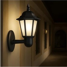 Esranın Dünyası 42 cm Bahçe Duvar Apliği | E27 Duylu Dış Mekan Aydınlatması | Su Geçirmez Siyah Armatür