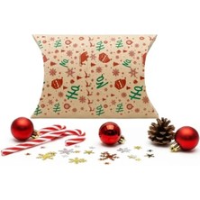 Esranın Dünyası 18X20 cm Yılbaşı Temalı Yastık Hediye Kutusu Seti (2 Adet)