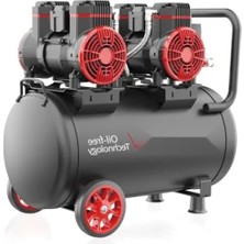Esranın Dünyası 4.0hp 50LT 8bar Çift Motorlu Yağsız Sessiz Taşınabilir Hava Kompresörü