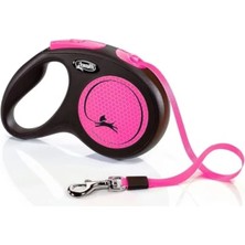 Esranın Dünyası Pembe Renkli 5 Metre Geri Çekilebilen Şerit Tasma (S Beden)