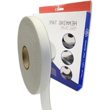 Esranın Dünyası Tek Tarafı Yapışkanlı 1.5 cm x 100 M Şerit Ipli Biye Tela (Beyaz)