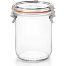 Esranın Dünyası 3 Klipsli Cam Kavanoz Seti - 580 ml (2 Adet)