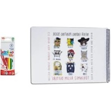 Esranın Dünyası 25X35 cm Tükenmez Resim Defteri ve 6'lı Renk Seti