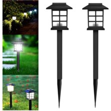 Esranın Dünyası 2 Adet Güneş Enerjili Beyaz LED Bahçe Aydınlatma Feneri