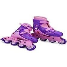 Esranın Dünyası Çocuklar Için 4 Tekerlekli Pembe Mor Pateni (34-37 Numara)