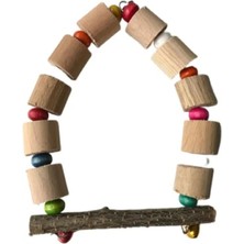 Esranın Dünyası Doğal Ahşap Kuş Salıncağı ve Oyuncak - 1 Adet