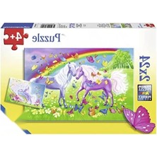 Esranın Dünyası 2X24 Parça Renkli Gökkuşağı Atları Puzzle Seti