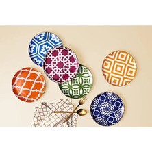 Esranın Dünyası Altın ve Platin Desenli 6'lı Pasta Takımı - 18 cm