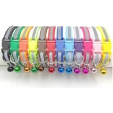 Esranın Dünyası Reflektörlü Zilli Kedi Boyun Tasması - 19X1 Cm, Turkuaz