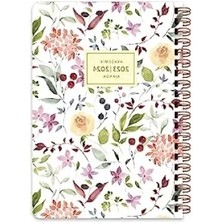 Esranın Dünyası Çiçek Desenli A5 Spiralli Akademik Ajanda