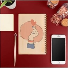 Esranın Dünyası Ahşap Kapaklı Çizgisiz Defter 12X18 Cm, 48 Yaprak