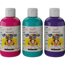 Esranın Dünyası 3'lü Parmak Boyası Seti - Mor, Fuşya, Turkuaz