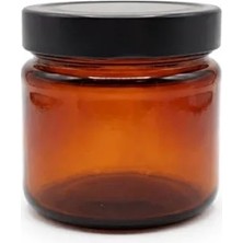 Esranın Dünyası Amber Cam Kavanoz - Hava Geçirmez Siyah Metal Kapaklı