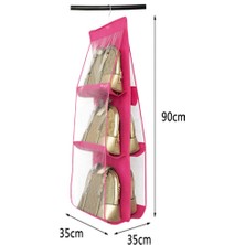 Sb Shopping 6 Gözlü Pratik Dolap Içi Çanta Askılığı/organizer (Pembe)