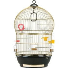 Esranın Dünyası Kuş Kafesi - Antik Pirinç Tasarım, 43,5 x 43,5 x 68,5 cm