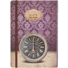 Esranın Dünyası Retro Çizgili B5 Sert Kapak Defter