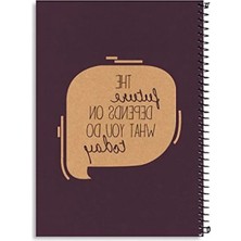 Esranın Dünyası Spiralli Sert Kapaklı A4 Defter - 200 Sayfa, Sarı Kağıt