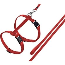 Esranın Dünyası Kedi Için 110 cm Uzatma ve Göğüs Tasma, Kırmızı