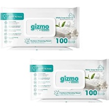 Gizmo Clean Yüzey Temizlik Havlusu Beyaz Sabun Kokulu 100 Lü 2 Adet