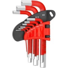 Esranın Dünyası 9 Parça Kısa Boy Cr-V Inç Allen Anahtar Takımı