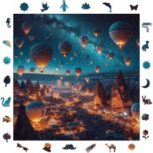 Esranın Dünyası Kapadokya Temalı Ahşap Puzzle, 353 Parça, 29 x 29 Cm, Yapıştırıcı Folyo Dahil