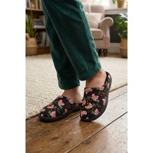 Gezer Kadın Kışlık Pu Rahat Taban Desenli Ev Bahçe Gondol Terlik