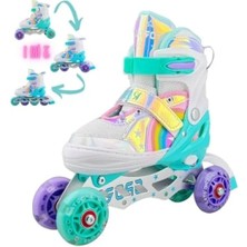 Esranın Dünyası Unicorn Işıklı Kız Çocuk Pateni