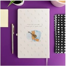 Esranın Dünyası Minimal Tasarımlı Çizgili Not Defteri 13X21 cm