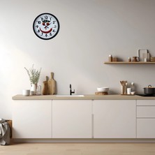 Mey İthalat Mey Ithalat® Siyah 36 cm Sebze Figürlü Eğlenceli Mutfak Duvar Saati