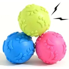 Esranın Dünyası 3 Adet Pati Desenli Küçük Boy Köpek Isırma Topu