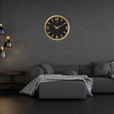 Mey İthalat Mey Ithalat® Gold 39 cm Kabartma Rakamlı Duvar Saati