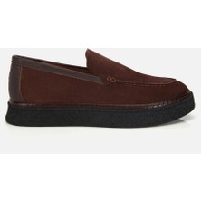 Hotiç 02AYH319400A480 ERKEK Süet Deri Kahverengi Kalın Tabanlı Günlük Loafer