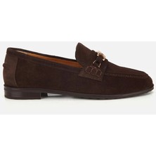Hotiç 01AYH321310A480 KADIN Süet Deri Kahverengi Toka Detaylı Klasik Loafer
