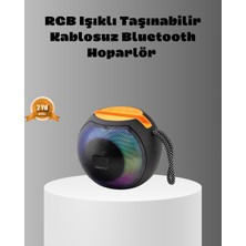 İntora Taşınabilir Bluetooth Hoparlör – Rgb Işıklı, Güçlü Bas 8 Saat Pil Ömrü