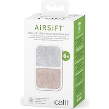 Starseven Catit Airsift Çift Etkili Hava Temizleme Pedi, 6'lı Paket - Kutusu Kokularını Körfezde Tut