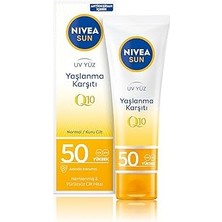 Starseven Sun Yaşlanma Karşıtı Q10 Yüz Güneş Kremi SPF50 50 Ml, Nemlendirme, Normal Kuru Ciltler
