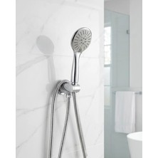 Nacario Mey Ithalat® Duş Başlığı Seti Spiral Hortum Hareketli El Duşu Tutacağı Kirece Dayanıklı Tasarım