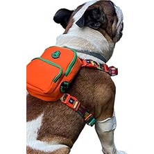 Starseven Design, Gimme Five, Turuncu Çantalı Göğüs Tasması,köpek Sırt Çantası – Göğüs Tasması Işlevli, Geri