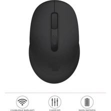 Başkenttekno Mouse Bluetooth + USB Çift Modlu Şarjli Sessiz Kablosuz Fare TM17