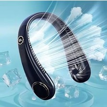 Starseven Yeni Nesil Boyun Askılı Giyilebilir Mini Fan 5 Kademeli Dijital Göstergeli Boyun Fanı Soğutucu Vant