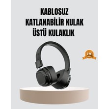 İntora Bluetooth Kablosuz Kulak Üstü Kulaklık Katlanabilir Konforlu Tasarımlı