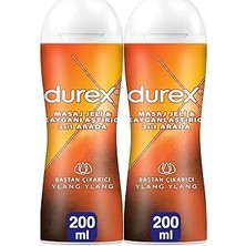 Starseven Durex Ylang Ylang 2'si 1 Arada Kayganlaştırıcı &amp; Masaj Jeli (2 x 200 Ml)