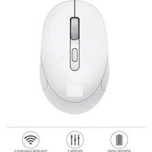 Başkenttekno Mouse Bluetooth + USB Çift Modlu Şarjli Sessiz Kablosuz Fare TM17